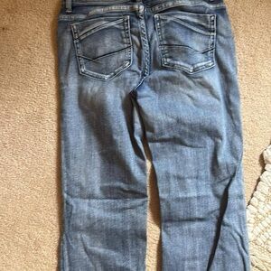 BKE Blue Straight Leg Jeans with Worn-In Appeal